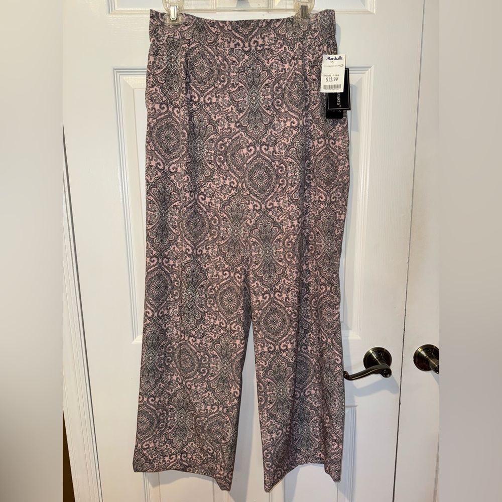 Marshalls Pink Paisley Flowy Pants